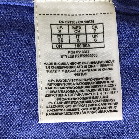 GUESS by MARCIANO Blue/Purple'ish Cashmere Blend Knit Open Front Cardigan - Picture 3 of 12